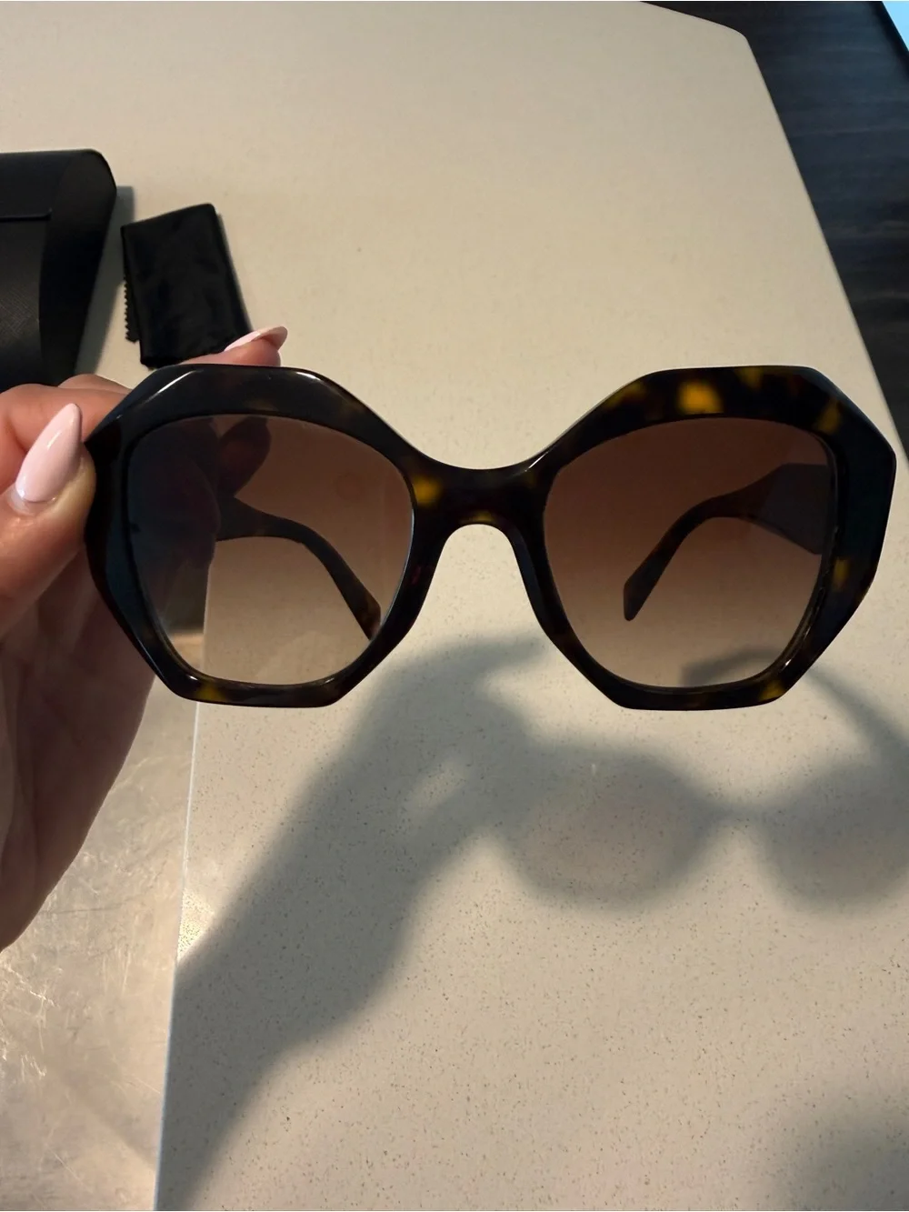 Prada Tortoiseshell Women's Sunglasses - Brown Lenses